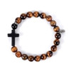 Men's Tiger Eye and Cross Bracelet