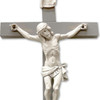 Detail of the 12 IN Carrara Crucifix on Grey Cross