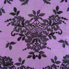 Black Chapel Veil center lace pattern (purple color is to contrast with the black to show lace patterns only)