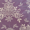 White Lace Chapel Veil shown on purple to highlight the center lace patterns