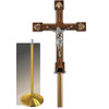 11PC45  Processional Crucifix with Oak Cross