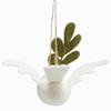 Back view  of the Felted Dove Ornament