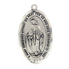Detail of the Sterling 3/4 View Miraculous Medal Necklace