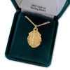 18kt Gold Plated Flower Miraculous Medal Necklace with 18" chain