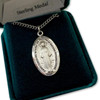 18" Large Oval Sterling Miraculous Necklace