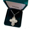 Sterling Silver 4Way Cross Necklace on 18" chain