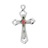 Detail of the 18" Sterling Cloisonne Cross Necklace