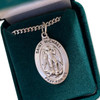 20IN Oval Sterling Silver St. Michael Necklace in gift box