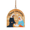 Peace on Earth Wood Ornament