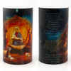 Front and Back of the 4X7 LED Nativity Candle