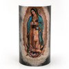 4X7 LED Our Lady of Guadalupe Candle