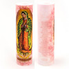 Front and back of the 2X8 LED Guadalupe Candle