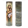 Front and back view of the LED St. Joseph Candle