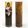 Front and Back of the 2X8 LED St. Rita Candle