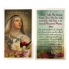 St. Gertrude the Great Prayer Card front and back