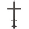Latin Cross Wall Sconce Candle Holder - Candles sold separately