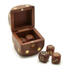 Wood Dice Box Set that includes 6 dice