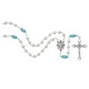 Pearl and Crystal Rondell Birthstone Rosary series design detail photo