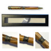 Photo images of the mid-section words and black pen case included with purchase