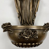 Detail of the roses on the 7.5 Our Lady of Grace Holy Water Font