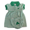 Striped Shamrock Baby Dress Set (front of dress and back of bloomers)