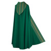 3111 Cope in 100% Wool with Ornata Banding Green
