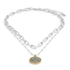 Silver tone Wrapped in Prayer Necklace