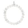 Silver Large Adult Heart Bracelet