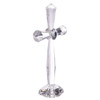 Side View of the Acrylic Standing Cross with Crystal Center