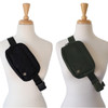 Celtic City Bag in Black or Olive Green shown in the "Cross Body" option