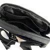 Detail of the pockets in the Celtic City Bag: Zip on top, zip pocket and two mesh pockets inside, and one zip pocket on the back