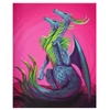 Painting of the dragon in Dragon Slayers by Joyce Derham