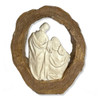 Back view of the Log Look Holy Family Statue