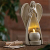 LED Angel Candle with Timer shown in home setting