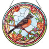 Detail of the Glass Robin Suncatcher