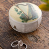 Belleek Classic Harp Trinket Box shown in a home setting