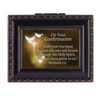 Front view of the Mini Black Confirmation Keepsake Box