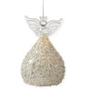 LED Glittering Angel Ornament that includes batteries