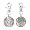 St. Sebastian Back Pack Clip showing front and back