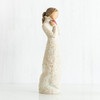 Side view of the Je t'amie (I love you) Willow Tree Figurine