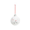 Full view of the Etched Glass Deer & Cardinal Ornament