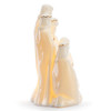 Side view of the DEMDACO LED Ceramic Nativity Figurine with LED light on