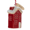 Side view of the Red House "Love" Ornament