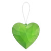 3.5IN Green Acrylic Heart shown with the clear hanger cord