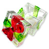 Holiday Glass Trinket Box with the lid off