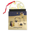 Packaging for the Round Gold Metal Nativity Ornament