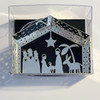 3D Metal Nativity Ornament Scene
