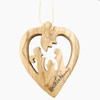 Olive Wood Bethlehem Heart & Nativity Ornament