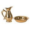 H-314 Polished Brass Small Ewer and Basin