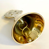 Detail view of the Small Brass Celtic Cross Bell clapper